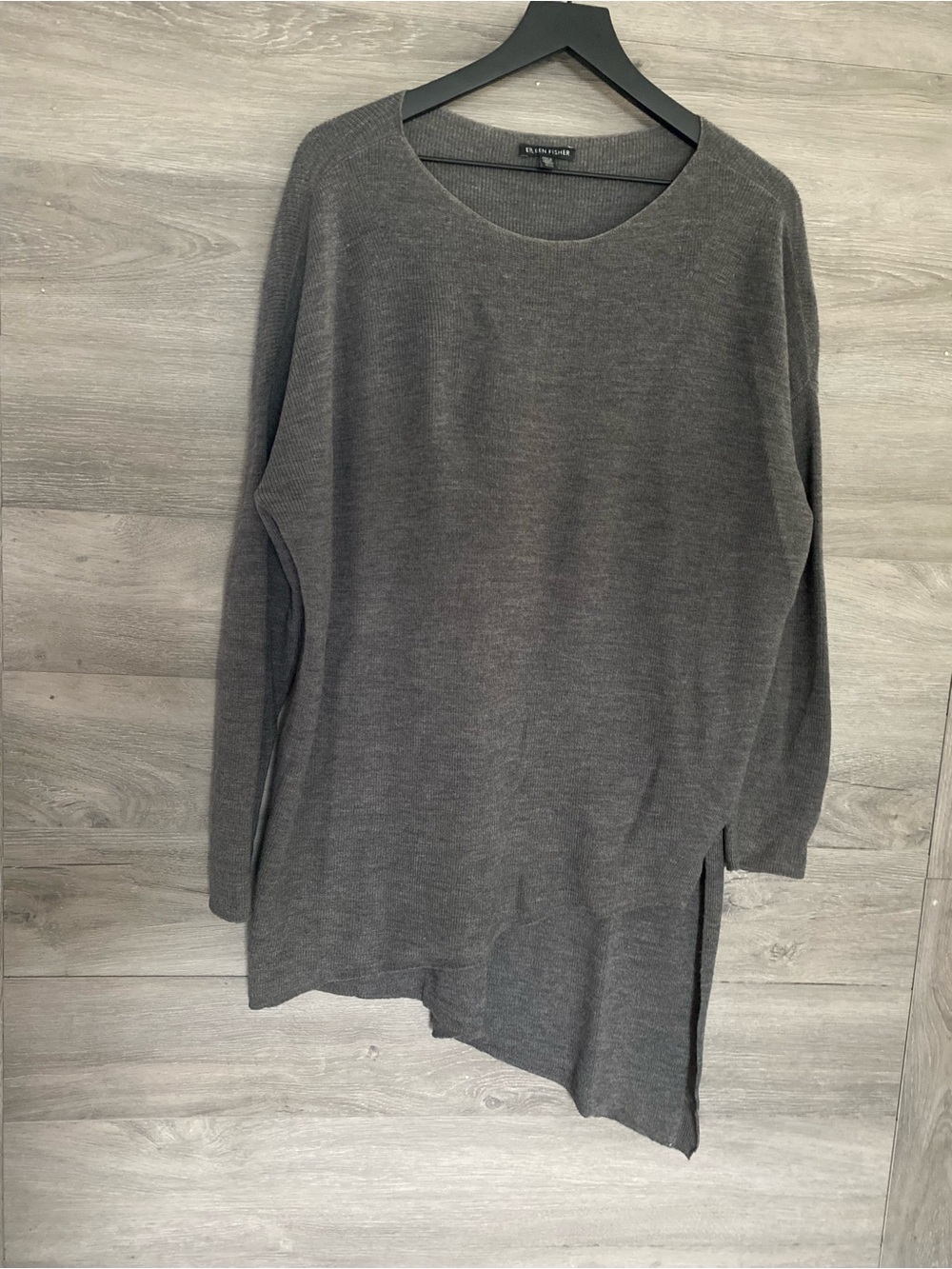 Eileen Fisher Merino Wool Asymmetric Sweater